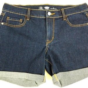 Old-Navy-Womens-Short-Shorts-Blue-Dark-Wash-Denim